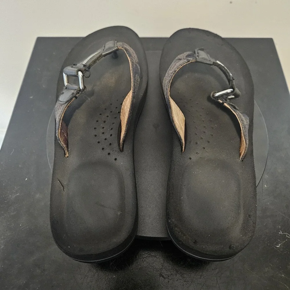 Coach Jada Flip Flops Sandals in Black Women's Size 7